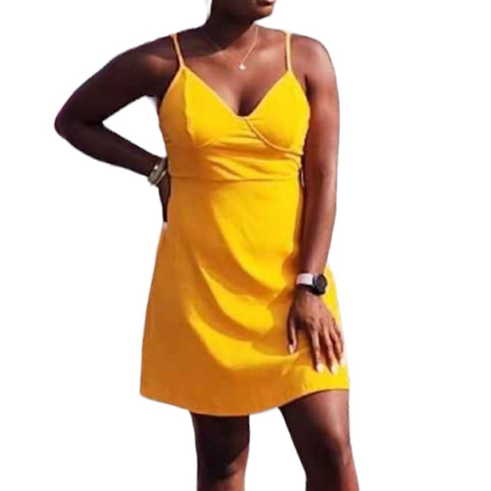 Wild Fable NWT Women's Knit Skater Dress | yellow | size M